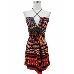 N1211 SKY Designer Dress Rhinestone Halter